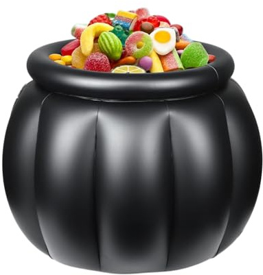 Aufblasbarer Eiskühler – Halloween-, Party, Getränkekühler, aufblasbar, 55,9 x 45,7 cm, schwarzer Getränkehalter, Eiskübel für Esszimmer, Küche, Hinterhof, Picknick, Grillen