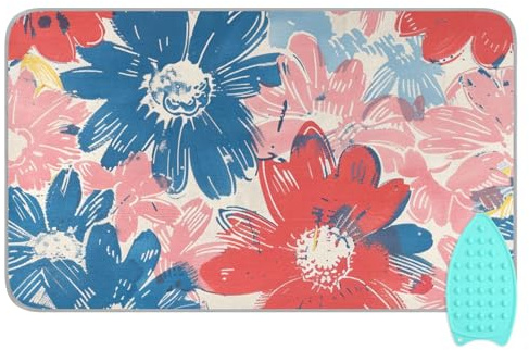 Fiore Resistente al Calore Asse da Stiro con Silicone Ferro Supporto Resistente Al Calore Asse Da Stiro Pad per Rondella Mat para planchar ropa 48x28