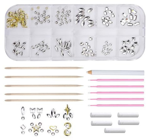 gemma dente - Set di applicazioni cristalline fai -da -te, di decorazione di denti eleganti con cristalli di gioielli | Accessorio di professionale per abbellimenti dentali con design tem