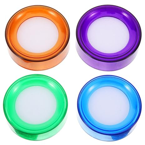 OSOLADY Set 4 Pezzi Spugne per Bagnare Dita in Diversi Colori Umidificatore per Dita per Contare Soldi Accessorio per Cassieri e Banche Design Ergonomico per Uso Professionale e