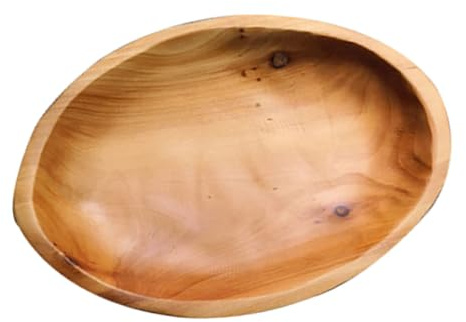SMASOLO Plateau en Bois Massif Ovale 27×18×3 Cm, Assiette à Collation Décorative, Plateau à Fruits Simple et Écologique Cuisine, Buffet Traiteur, Présentation de Fruits Secs