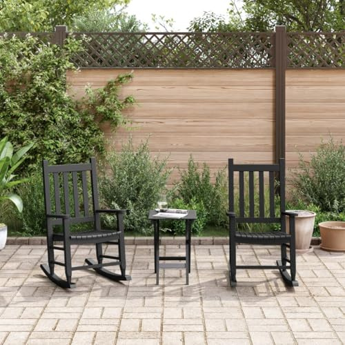 Sedia a dondolo per bambini, 2 pezzi, in legno massiccio di pioppo, 49 x 66,5 x 85,5 cm, altezza seduta 38 cm, ergonomica, con braccioli, per soggiorno, giardino, terrazza, relax e lettura
