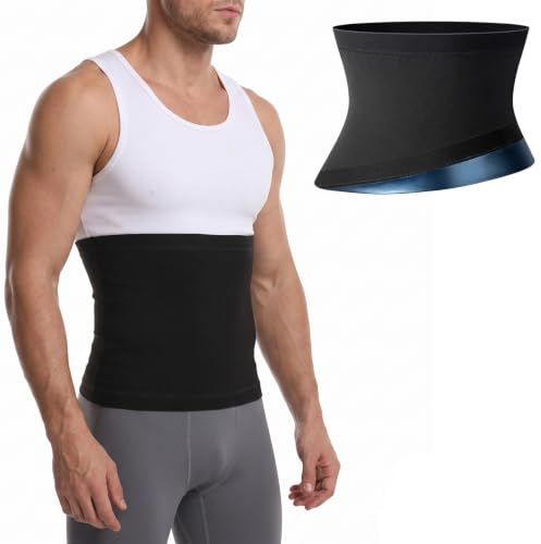 THQAE Bauchweggürtel Herren XXL/3XL, Schwitzgürtel für Fitness & Sport, Verstellbarer Bauchgürtel Blau, Taillenformer Waist Trainer Gürtel zur Unterstützung beim Training
