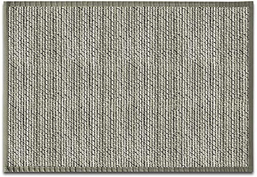 casa pura Tapis en Bambou Naturel hypoallergénique pour Salon, Chambre et Cuisine | Antidérapant et adapté aux Pieds Nus | Bordure Vert, 160 x 230 cm - Modèle Panda (Nature)