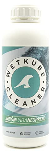 WETKUBE Cleaner - Jabón para Limpiar Trajes de Neopreno, Elimina Sal y Cloro, Desinfecta, Mantiene Elasticidad, con Acido Láctico y Olor a Fresco (1 litro)