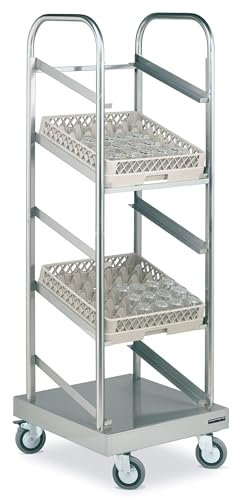 Chariot en Inox pour Paniers à Verres - Distform - Acier inoxydable