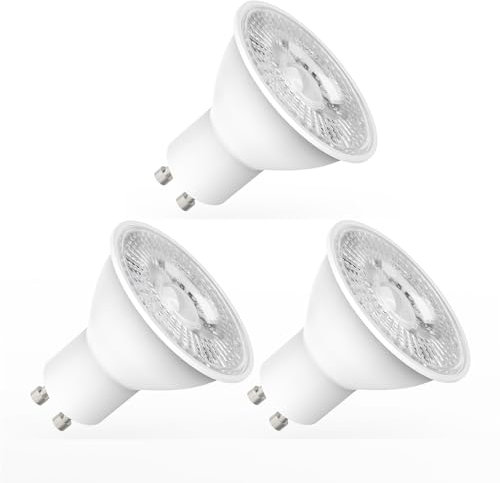 Lampadine LED GU10, 3 pz, 5W equivalente a 50W, attacco GU10, Luce Bianca Calda 3000K, 450 lumen, lunga durata, basso consumo, non dimmerabili