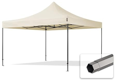 4x4 m snabbtält, Premium stål, champagne
