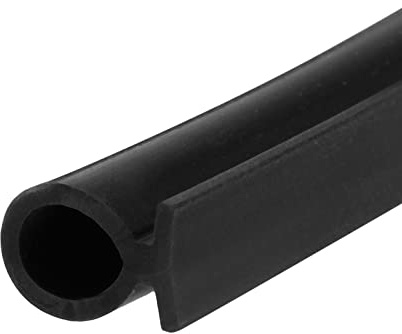 METALLIXITY Bulb Type Window Weatherstrip (7mmx3Meter) 1Pcs, Silicone T-Slot Mount Seal Strips Fits 6mm - for Home Door Window, Black