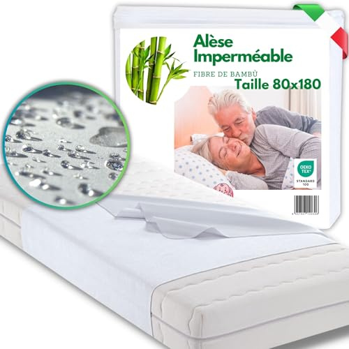 Traversa Impermeabile in Bambù Lavabile - 80 x 180 cm - Traversa Letto Anziani Lavabile