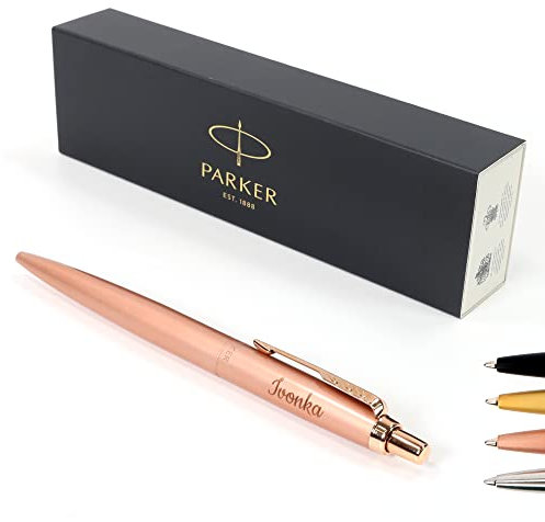 Personalisierter Parker Jotter XL Monochrome Kugelschreiber Stift + Geschenkbox | Schaffen Sie ein ganz einzigartiges Geschenk | Lasergravur - rosegold