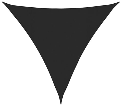 vidaXL Sunshade Sail in Triangular Shape with 4x4x4 m Size, HDPE Material in Black for Outdoor Areas - Includes Assembly Accessories'.