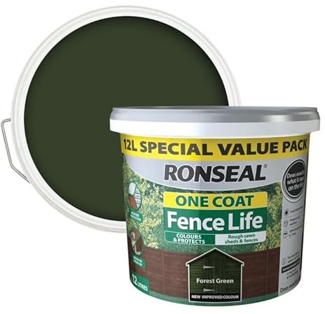 Ronseal One Coat Fence Life Forest Green 12L