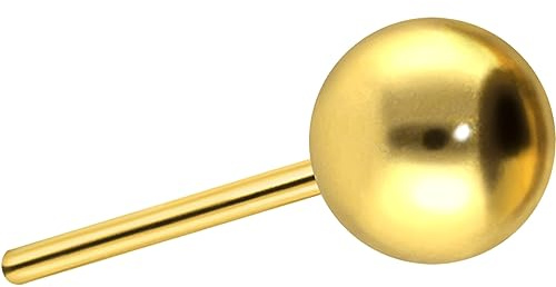 PIERCINGLINE Titan Aufsatz mit Push Pin KUGEL OHNE Labret Stecker Piercing Ohr Helix Tragus Conch Farb & Größenauswahl