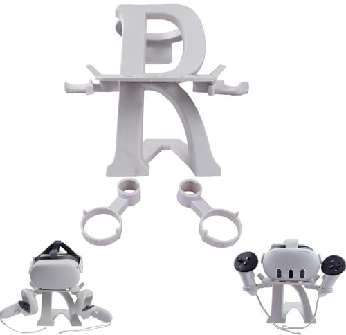 LICHIFIT VR Desktop Display Stand Mount for Meta Quest 3/ Quest 2/ Quest/Quest Pro/for Pico 4 / for Valve Index Virtual Reality Headset and Handles Desk Bracket Storage Holder