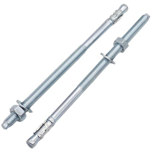 SKIR'CO (15 Stück) Verzinkte Keilanker M8 x 165 mm, Metalldübel, Ankerbolzen, Mauerwerkdübel, Betonanker