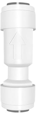 Qrity 1 Stück 1/4 Push Fit Gerade Schnellverbindung Rückschlagventile, One Way Rückschlagventil, RO Wasserfilter Fitting, Schlauchverbinder für Kühlschrank