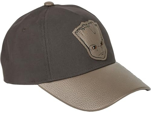 CERDÁ LIFE'S LITTLE MOMENTS - Casquette à visière Les Gardiens de La Galaxie - Marron - Taille 58 Cm - Fabriquée en Coton et Polyester - Impression Groot - Produit Original