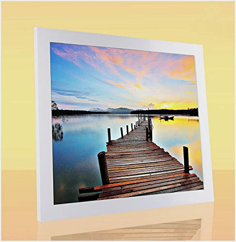 Orion Bilderrahmen Wunschformat kompletter Posterrahmen Puzzlerahmen passend f Bild 48x68 cm Hochglanz Weiss 68x48 cm Hintergrund Weiss