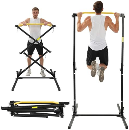 EFGETD Faltbar Klimmzugstange Freistehend Outdoor Dip Station Pull Up Bar Multifunktionale klimmzugstation Klimmzugstange für Heim Fitness Studio Krafttraining Workout