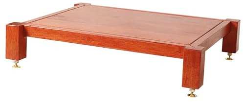 Mobile Stereo Hi Fi Rack In Legno,Hifi Shelf A 1 Livelli,Scaffale Av Per Rack,Hifi Supporto For Piccolo Ricevitore Stereo For Audio Domestico,Lettore Cd Video, Giradischi, Supporto(Reddish brown,H10cm