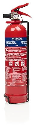 Smartwares Powder extinguisher - 1 kg - for ABC fires - Suitable for vehicles & homes - With mounting bracket - FEX-18117