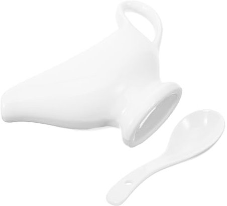 SOIMISS Ceramic Gravy Boat Deep Spoon for Dipping Sauce Cup Seasoning Jar for Gravy Pitcher for Dispenser Use at Family Dinners