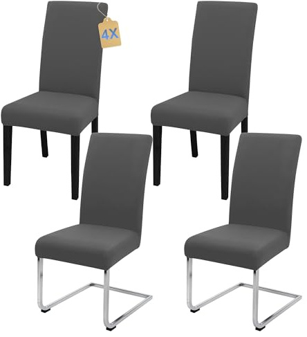 SUKAIKEQA Stuhlhussen 4 Stück Stretch Stuhlbezug für Esszimmerstühle
