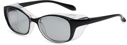 IRIRI Gafas de Sol Polarizadas Fotosensibles: Protección UV, Resistentes Al Viento y Al Polen for Conducir y Andar en Bicicleta | Gafas de Seguridad for Todo Tipo de Clima for Hombre y Mujer(Clear Bla