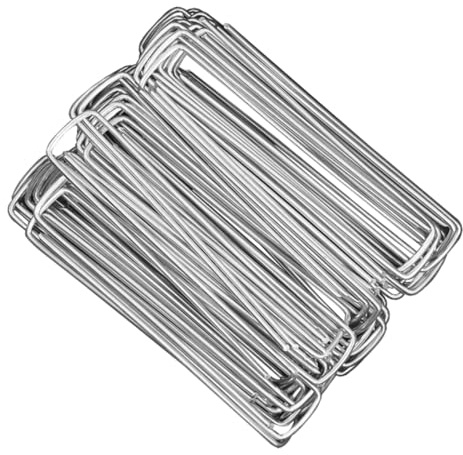 UKCOCO 30piezas Clavos para Césped Estacas Forma para Suelo Grapas para Paisajismo y Tienda De Campaña para Fijar Césped Artificial y Toldos
