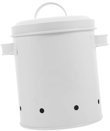 IMIKEYA Bac De Conservation Des Légumes En Métal Blanc Pour Pommes De Terre Oignons Et Ail Récipient De Stockage Pratique Taille Compacte Cuisine Rangement Pour Légumes Pour Garder Aliments En État
