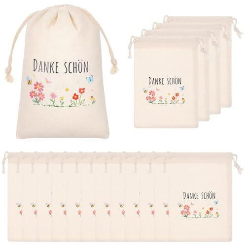 Vuemhjaey 12 Stück Stoffbeutel Mit Kordelzug - Perfekte Geschenktüten für Kleine Aufmerksamkeiten, 15 X 10 Cm, Kleine Stoffbeutel & Geschenktüten Klein, Ideal für Party, Hochzeit Oder Geburtstag