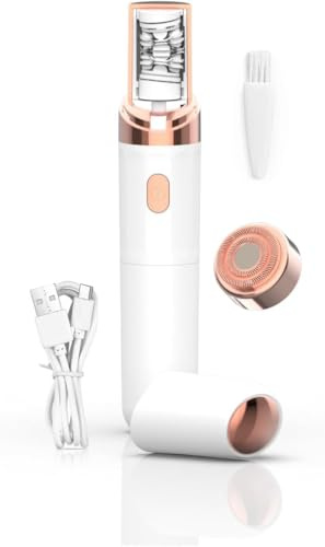 EpilSmooth Épilateur Visage Rechargeable USB pour Femme - Épilation Douce et Rapide, Appareil Facial Portable avec Recharge USB, Idéal pour une Peau Lisse (Blanc)