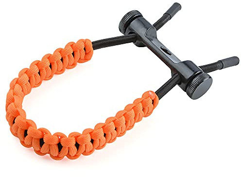 AMEYXGS Sangle de Poignet Arc Ajustable Corde Tressée avec Dragonne Tir à l'arc pour Arc Classique et Arc à Poulies (Jaune)