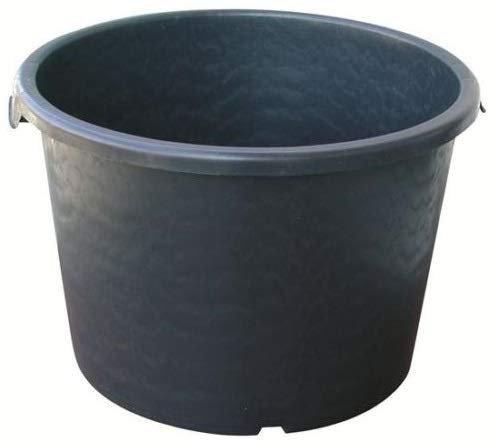 Muddy Hands Large Black Plastic Plant Pot with Handles Round Outdoor Garden Tree Container Planter (5, 48 Litre)