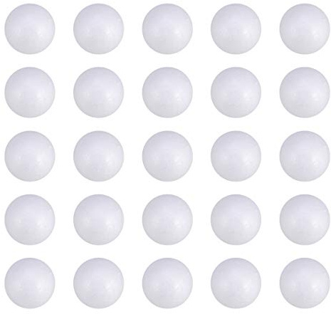 ULTNICE 50 palline di polistirolo da 5 cm, rotonde, per fai da te, modellismo, feste, decorazioni per matrimoni, Natale