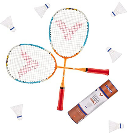 VICTOR Advanced Set mit Balldose, 2 Schläger (ca. 53cm) + eine 6er Balldose