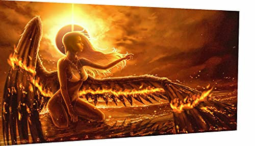 Magic Canvas Art - Bilder Engel Leinwandbild 1- teilig Hochwertiger Kunstdruck modern Wandbilder Wanddekoration Design Wand Bild – A3624, Größe: 40 x 30 cm