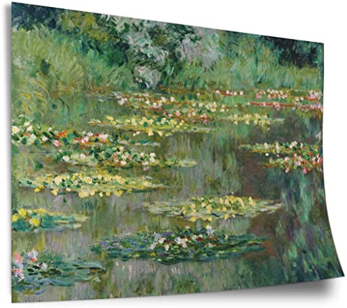 Printistico Poster Claude Monet - Seerosen Kunstdruck ohne Rahmen, Wandbild - A4, A3, A2, A1, A0, XXL - Wohnzimmer, Schlafzimmer, Küche, Deko