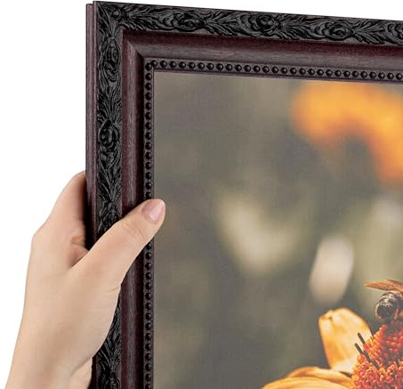 ArtToFrames 16x20 Frame, Wood Picture Frame 16 x 20 Inch Poster Frame | Classic Burgundy | Custom Poster Frame with Economy Acrylic & Backing | Elegant Decor for Photos Diplomas Art or Puzzles