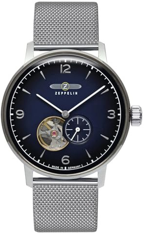 Zeppelin Herrenuhr Automatik Hindenburg mit Mesh-Armband 8066M-3n