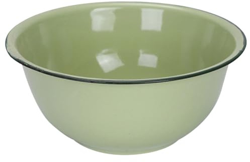 ABOOFAN Vintage Enamel Basin 7.68 in Enamel Bowl with Cover for Kitchen Food Storage Soup Serving Salad Mixing Household Use