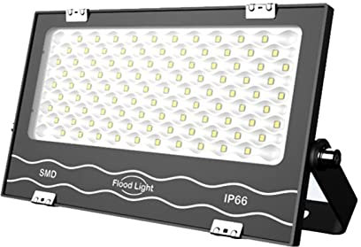 Generico Proiettore a LED 1pc 50W 100W 200W 300W 400W 500W 600W Faretto a LED Ultra Sottile per Luce di inondazione per Esterni 220V IP65 Lampada da Parete per Esterni (Colore di Emissione: