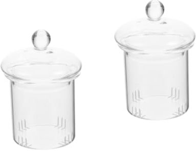 SHOWERORO 2sets Lidded Tea Strainer Replacement Infuser Glass Tea Pot Filters Strainers for Loose