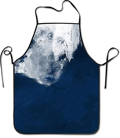 Personalisiert Malschürze Marine Und Weiß Abstrakte Moderne Kunst Malerei Grillschürzen Verstellbare Schürze Weich Kochschürze Für Backen Damen