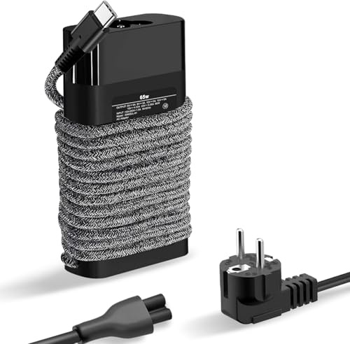 ZJWDATG 65W USB C Type C Chargeur Compatible avec HP Chromebook Elitebook X360 Elitebook Spectre X360 Envy X2 Elite X2 Probook Pavilion X2 et Autres