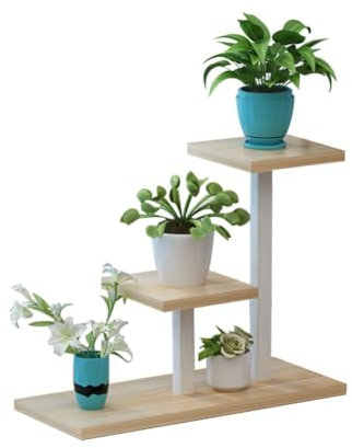 Desktop-Pflanzenständer, Indoor-Pflanzenständer für Büro, Balkon, Wohnzimmer, Schlafzimmer, für mehrere Pflanzen, Metall-Blumenregale, Ecke, Sukkulenten, Blumentopfständer, 3-lagig