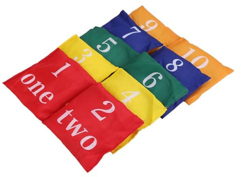 WEKAMOS 10stücke Sitzsäcke Für Partys Wurfspiel-Spielzeug Wurf-sitzsäcke Kleine Zum Werfen Outdoor Junge Mädchen-Spielzeug Sitzsack Mit Zahlen Bedruckt Langlebig Und Zuverlässig