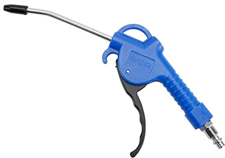 Ausblaspistole Druckluft für Kompressor, Mini Staub-Reinigungs-Werkzeug mit fester Düse, Kompakte Reinigungspistole für Industrie & Haushalt, Standard-Anschluss