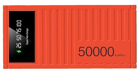Charger Bank - Charger Power Bank, 50000Mah addebito veloce | Telefono multifunzionale portatile Banco di batterie a carico rapido, pacco batteria compatto per e, cavo USB C, display LC